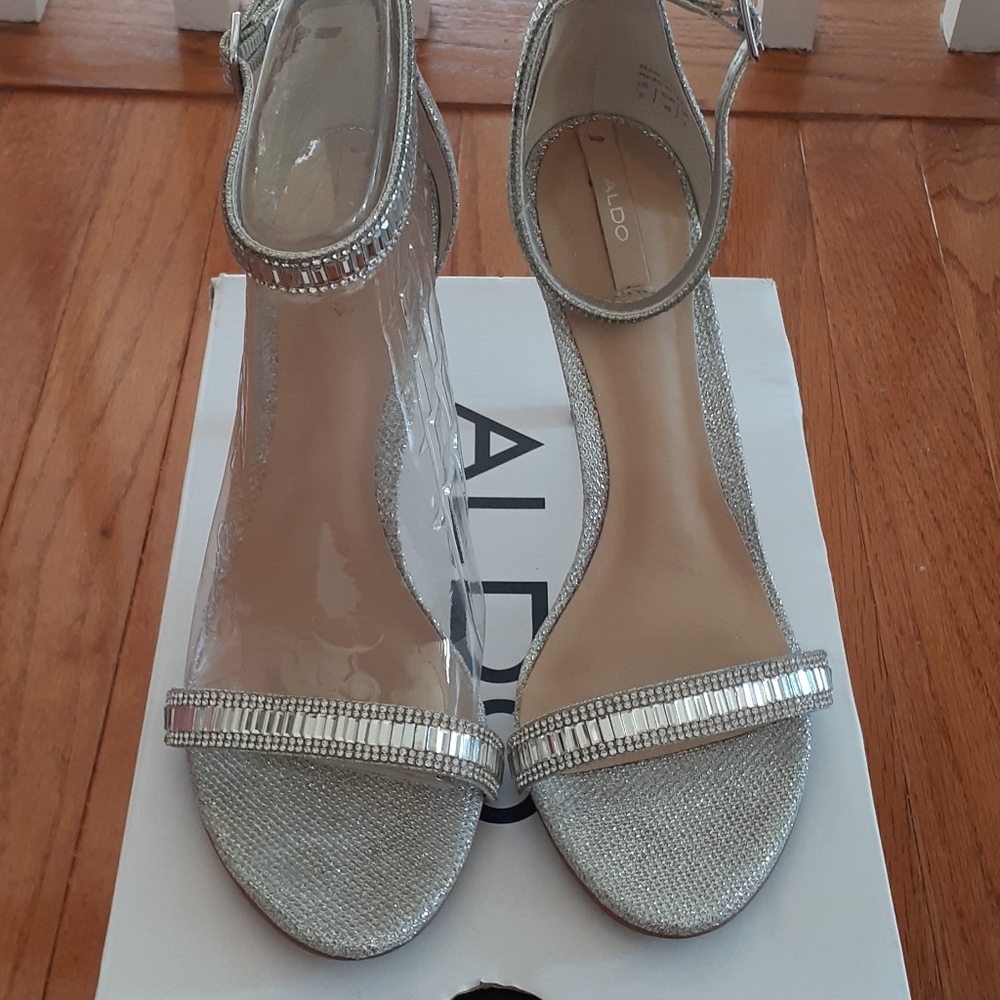 Silver Prom or Bridal Sandals